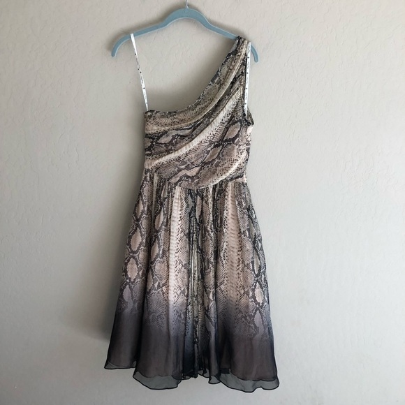 TRACY Reese One Shoulder Frock Dress Dip Python - Picture 5 of 8